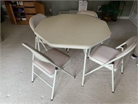 Card Table and Four Chairs