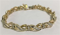 14k Gold And Diamond Bracelet, 3.5 Ct. Diamonds