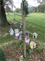 Bird Houses and Two Shepherd Hooks