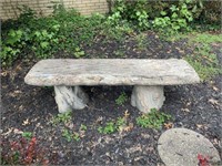 Concrete Log Bench