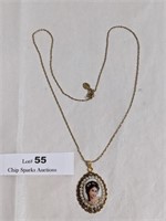Avon Handpainted Cameo Necklace