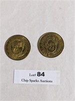 Sunoco Lot of 2 President Series Tokens