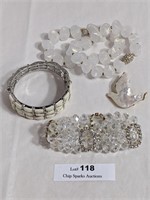 4 Bracelets - 1 Liz Claiborne Pin