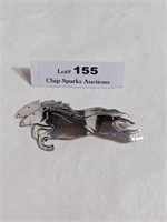 .925 HOrse Pin Signed BAM 11.63g