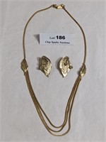 Whiting Davis Necklace and Earrings