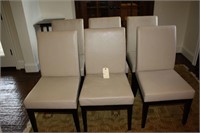 Set of 6 leather dining room chairs
