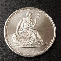 One Ounce Silver Round: Seated Liberty