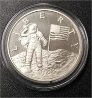 1988 Silver Dollar: Moon Landing