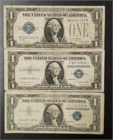 (3) U.S. $1 Silver Certificates