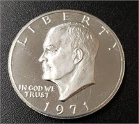1971 Proof Eisenhower Dollar: 40% Silver