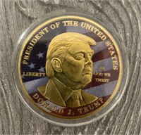 22K Gold Plated Trump Coin
