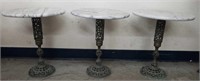 (3) Matching Marble Top Tables
