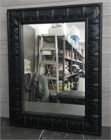 Heavy Black Framed Mirror Approx 24"×31"