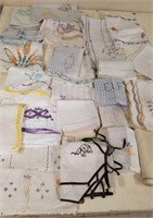 Hand embroidered linens