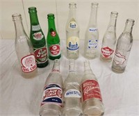 Glass soda bottles