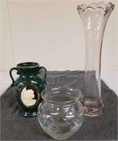 3 vintage vases