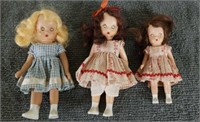 3 vintage dolls