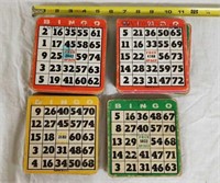 25 Old cardboard bingo cards