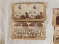 4 Stereoview cards of children