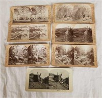 7 foreign scene Stereo cards