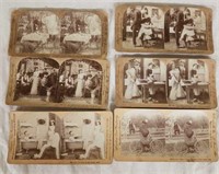 6 comical Stereo cards