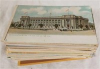 Stack of vintage postcards