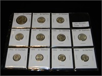 Sheet (11) 1944 Filipinas .75 Silver Coins