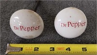 2 Dr. Pepper porcelain door knobs