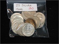 Bag (25) Silver Qtrs