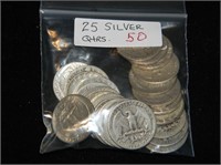 Bag (25) Silver Qtrs