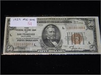 1929 $50 FRN Note San Francisco