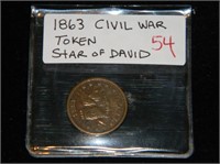 1863 Civil War Token Star of David