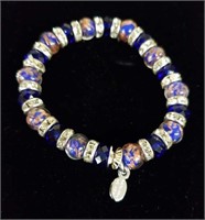 Morano glass bead bracelet