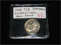 1942 TY II Jefferson Silver Nickel GEM Proof