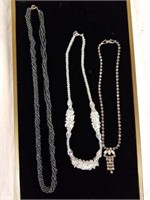 Beaded and rhinestone necklaces
