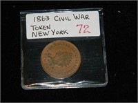 1863 Civil War Token New York