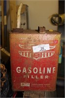 ANTIQUE GASOLINE FILLER CAN - GREAT ADVERTISING