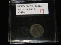 Civil War Token Woodsfield OH