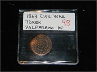 1863 Civil War Token Valparaiso IN