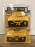 Twin Pack Dewalt 20v Max 6AH Li-Ion Batteries