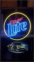 Miller Lite/nascar Neon Sign