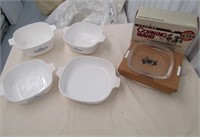 5 Corning Ware Dishes 1 New in Box