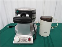 Double Waffle Maker & Coffee Grinder