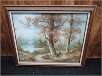 Vintage signed Coxwood landscape painting