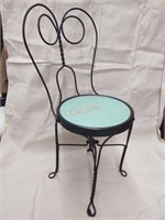 Solid metal bistro chair