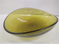 Heavy vintage art glass bowl