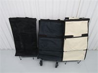 3 Rolling Tote Bags White One is 27" T