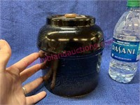 Old crock jar w/ lid
