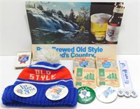 Old Style Beer Lot - Winter Hat, Clickers,