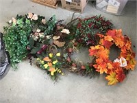 Wreathes, Suit Cases, Assorted Items